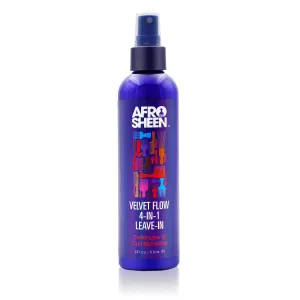 Velvet Flow 4-in-1 Leave-in Spray. Protects hair against heat, detangles, and moisturizes. 8oz.