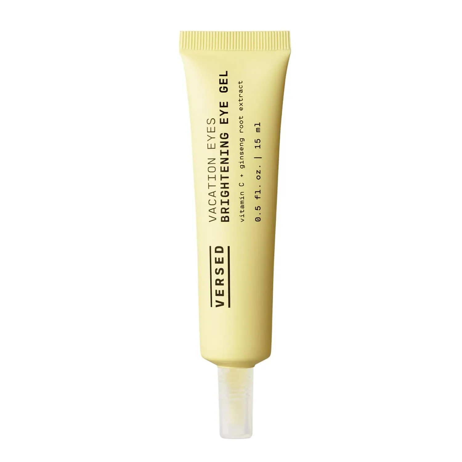 Versed Vacation Eyes Brightening Eye Gel - Lightweight Cooling Gel For Puffy Eyes with Vitamin C, Ginseng Root Extract and Niacinamide - Help Reduce Under-Eye Darkness - Vegan (0.5 fl oz)