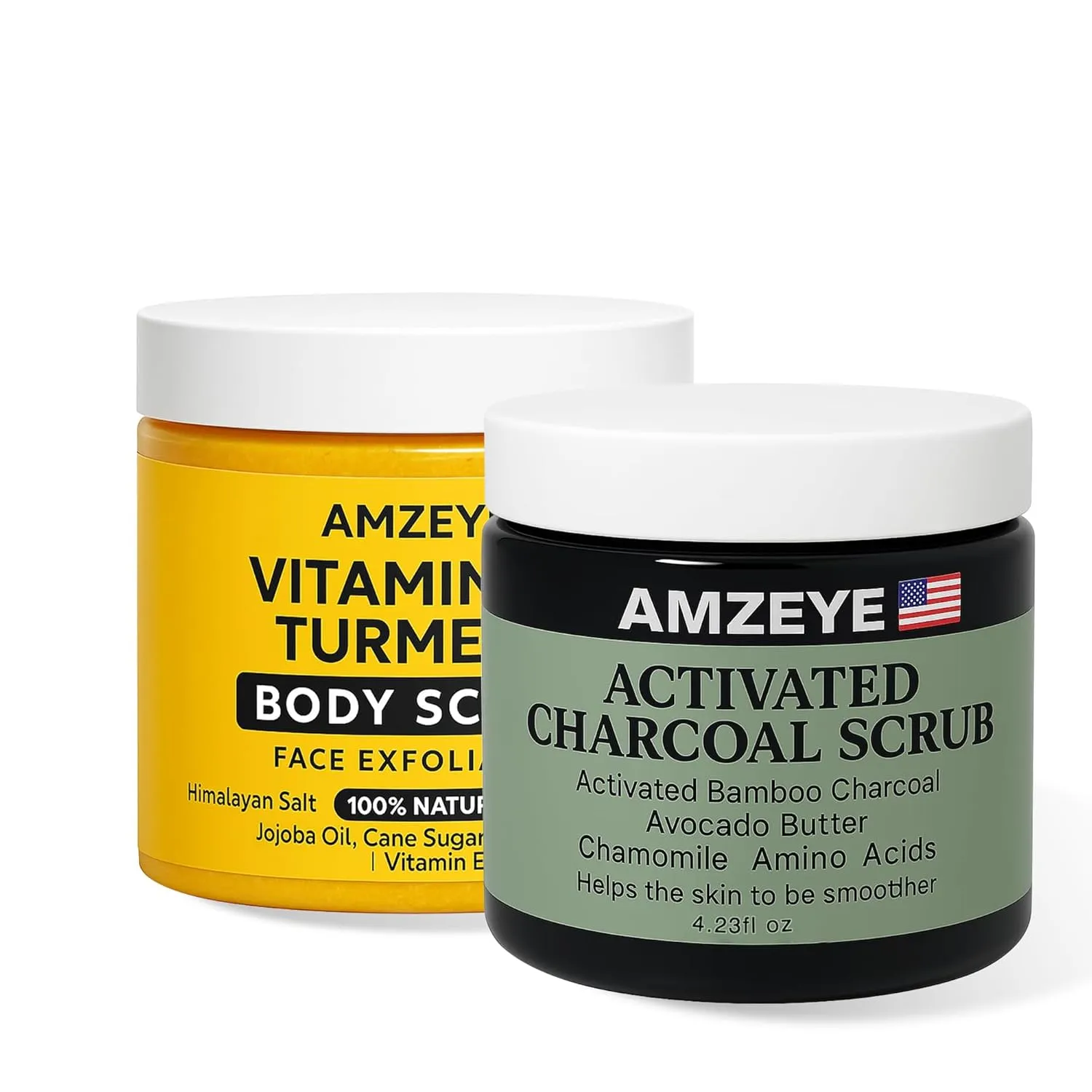 Vitamin C & Turmeric Body Scrub and Charcoal Detox Scrub bundle