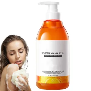 Vitamin C Lemon Niacinamide Shower Gel, Vitamin C Nourishing Revitalizing Shower Gel, Deep Cleansing and Nourishing, Even Skin Tone, Suitable for All Skin Types
