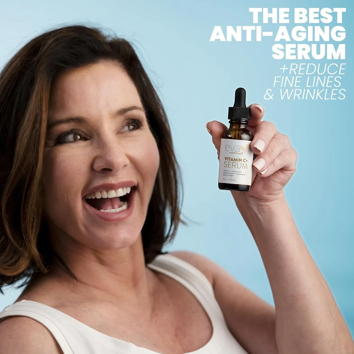 Vitamin C Serum Plus With Hyaluronic Acid, Retinol, Niacinamide, Salicylic Acid - Anti Aging Serum, Skin Clearing, Skin Brightening for Dark Spots (2 oz)