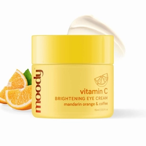 Vitamin C Brightening Eye Cream With Niacinamide & Caffiene for Dark Circles & Fine Lines Reduction | Under Eye Cream With Hyaluronic Acid, Mandarin Orange & Coffee | Vegan & Cruelty Free for Men & Women, 15ml