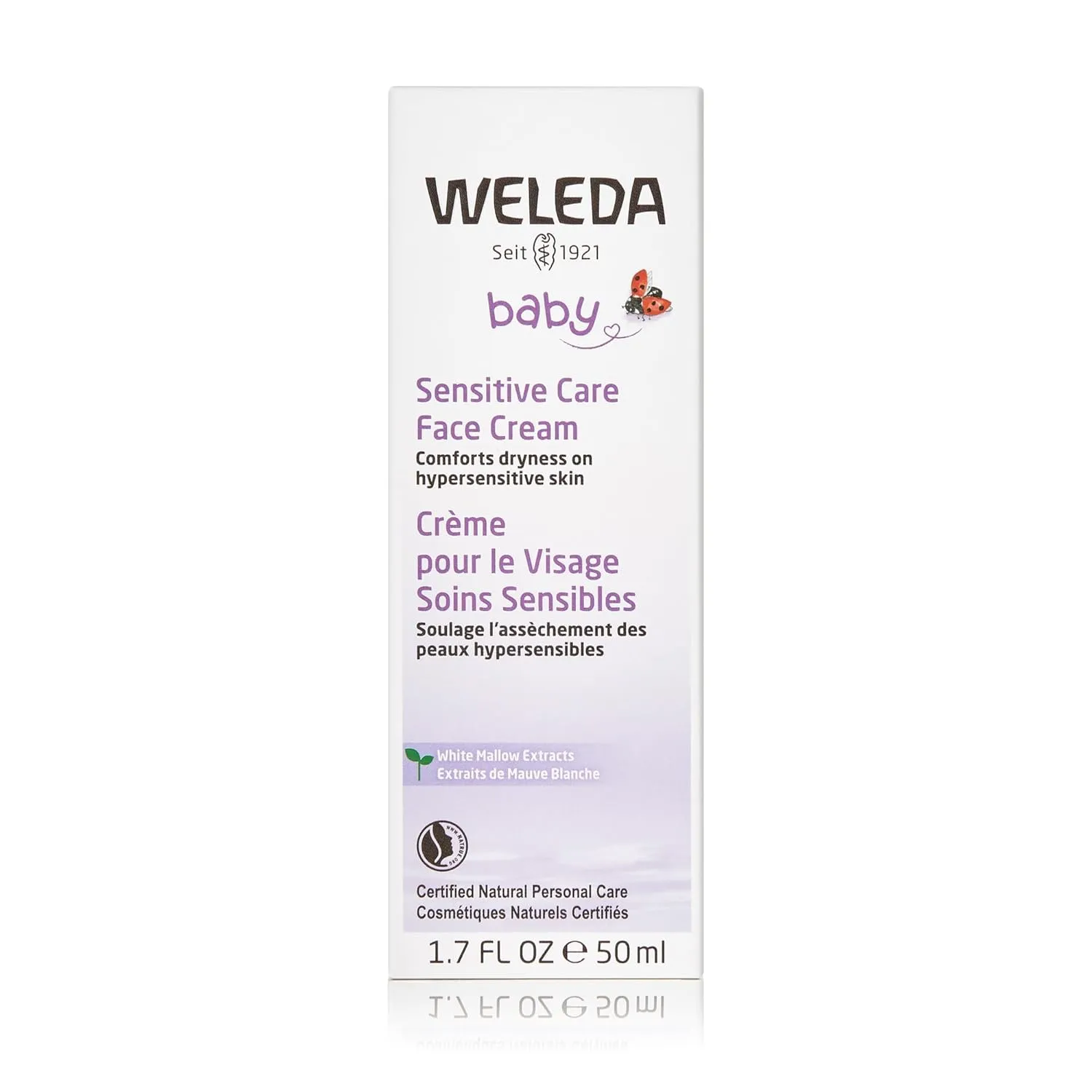 Weleda Baby Sensitive Care Face Cream, 1.7 Fluid Ounce, Plant Rich Moisturizer with White Mallow, Pansy and Sweet Almond Oil