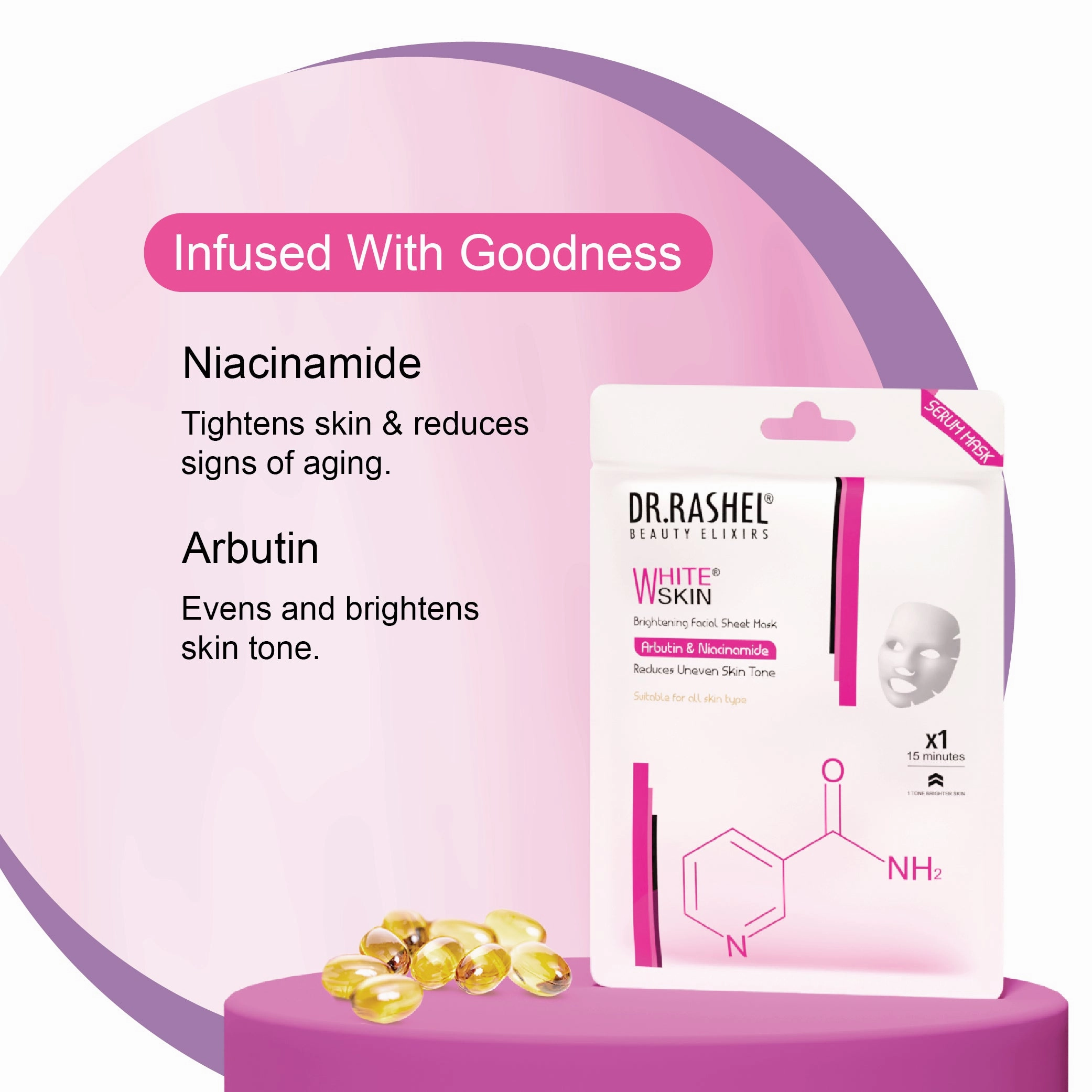 White Skin Sheet Mask with Serum Pack of 2