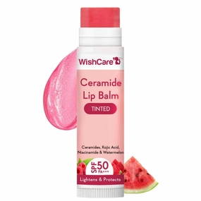 Wish Care Tinted Lip Balm with SPF 50 PA    - Brightening Lip Balm for Dark Lips with Kojic Acid & Niacinamide- SPF lip balm for Women 5g