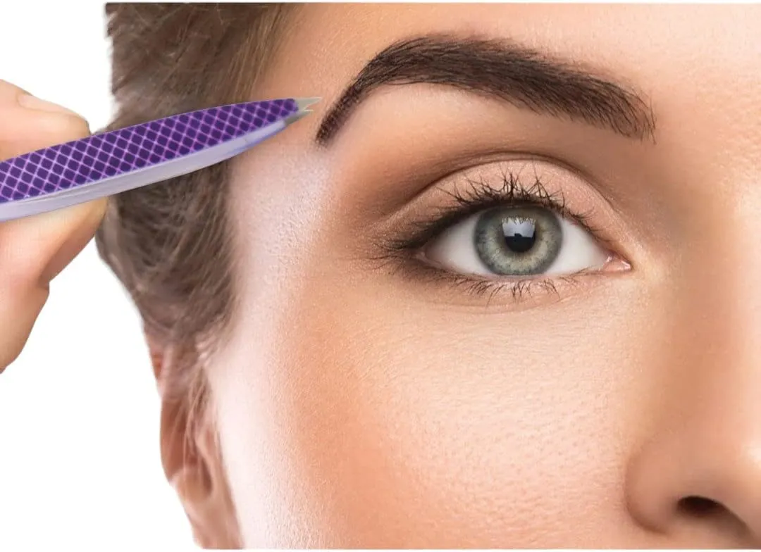 Z-Tweeze Professional Stainless Steel Dual Ended Precision Tweezers - Aurora Collection (Crisscross)