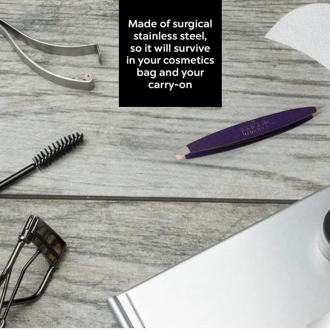 Z-Tweeze Professional Stainless Steel Dual Ended Precision Tweezers - Aurora Collection (Purple Rain)