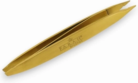 Z-Tweeze Professional Stainless Steel Dual Ended Precision Tweezers- Gold Collection (Classic Gold)