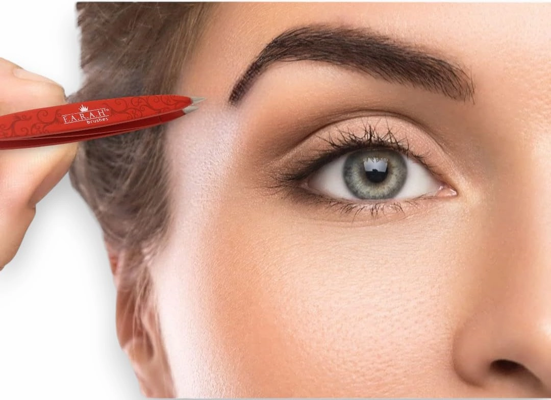 Z-Tweeze Professional Stainless Steel Dual Ended Precision Tweezers Slanted and Pointed Tips - Spectrum Beauty Collection (Aroosa)