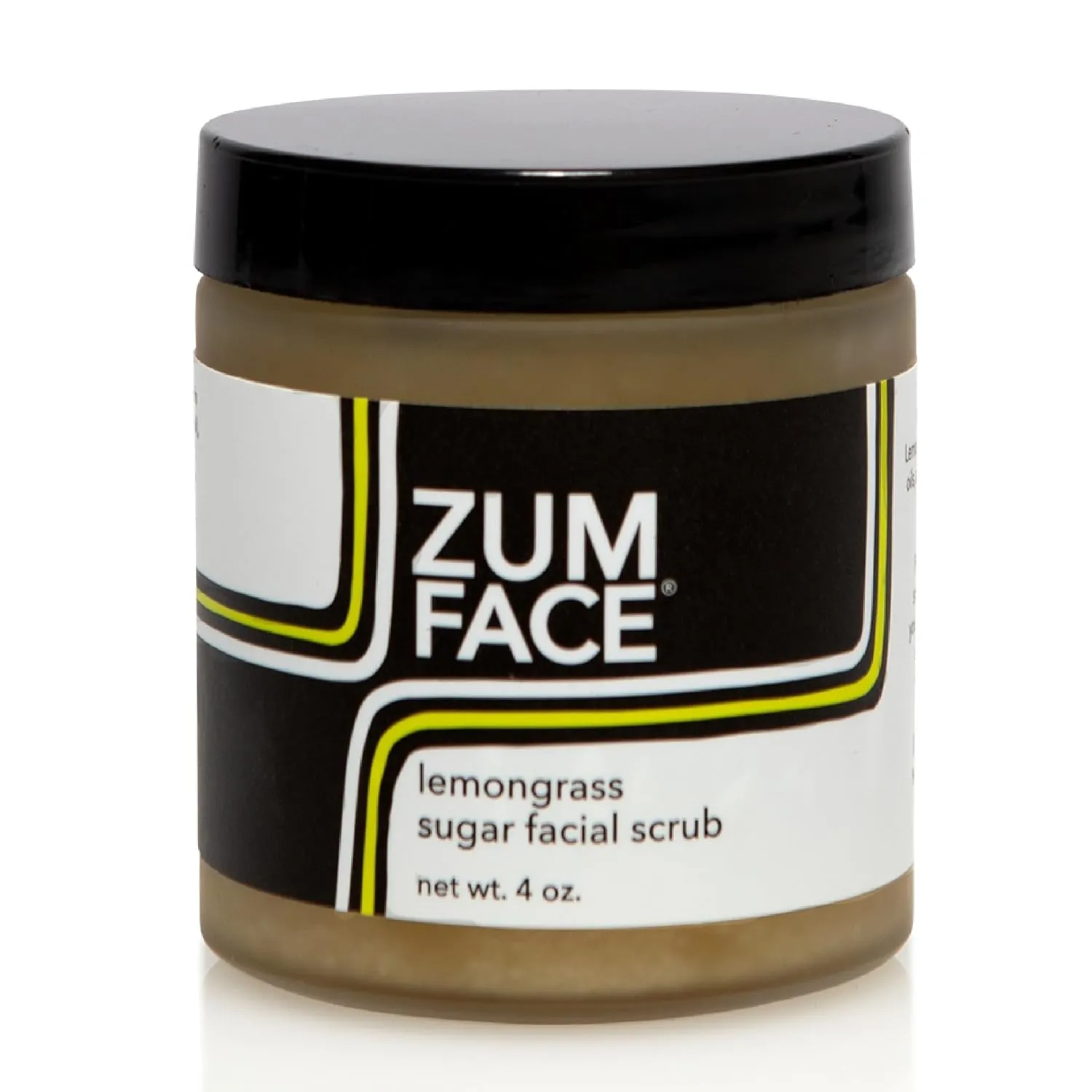 Zum Indigo Wild Face Sugar Facial Scrub - Natural Sugar Scrub - Soothing Facial Exfoliator with Jojoba Oil, Coconut Oil & Olive Oil - Lemongrass - 4 Oz